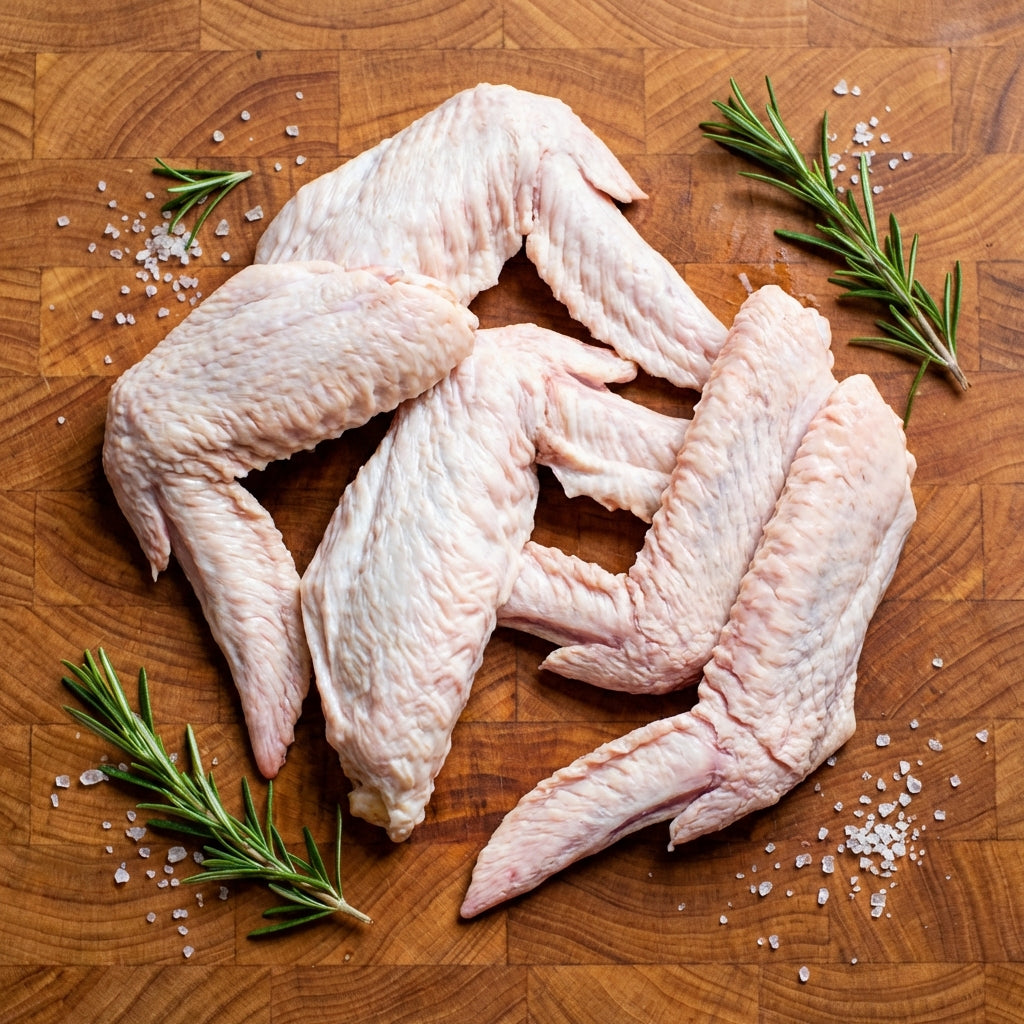 Halal Flat Baby Turkey Wings (3 flats per LBS) (1lb)