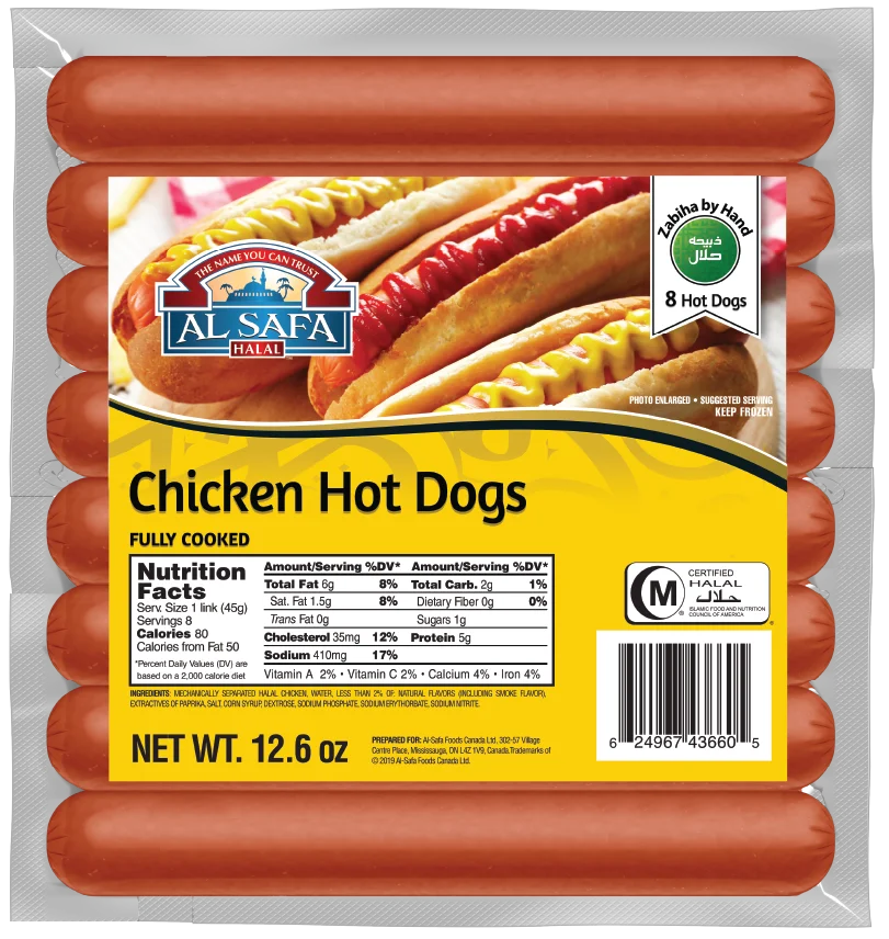 Halal Chicken Hotdogs