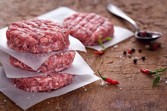 Halal Beef Bacon Infused Beef Burgers (4 Patties per Pack)