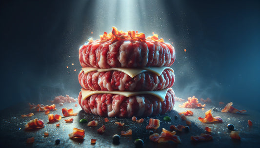 Halal Lamb Bacon Infused Beef Burgers (4 Patties per Pack)