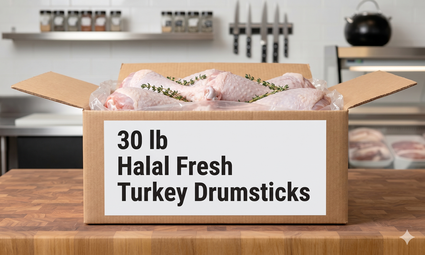 Halal Turkey Drumsticks (30lbs case)