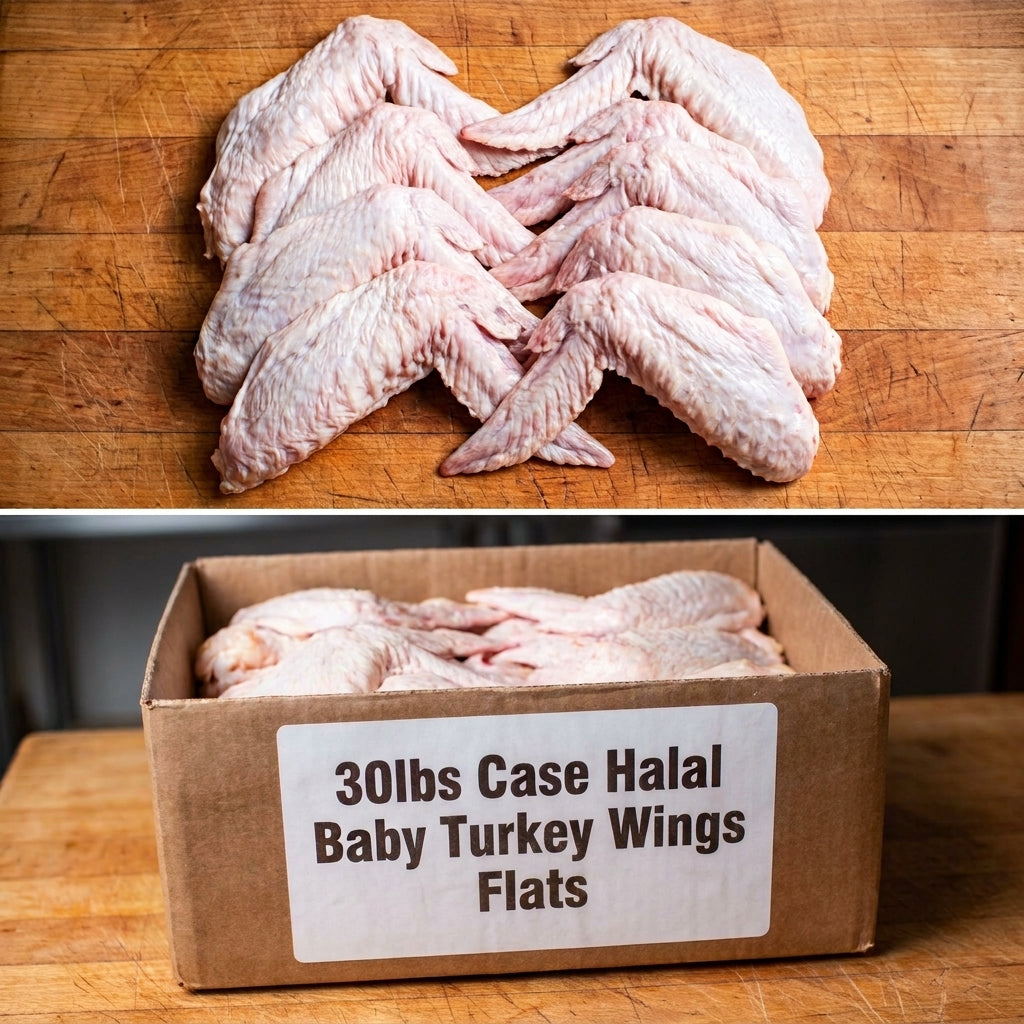 30lbs Case Halal Baby Turkey Wings Flats (Wholesale)