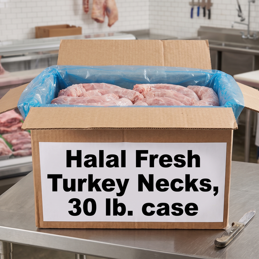 30lbs Case Halal Fresh Turkey Necks (Wholesale)