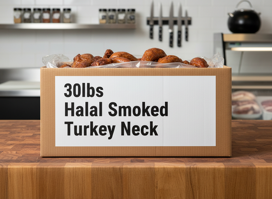 Case of Halal Smoked Turkey Necks (30lbs)
